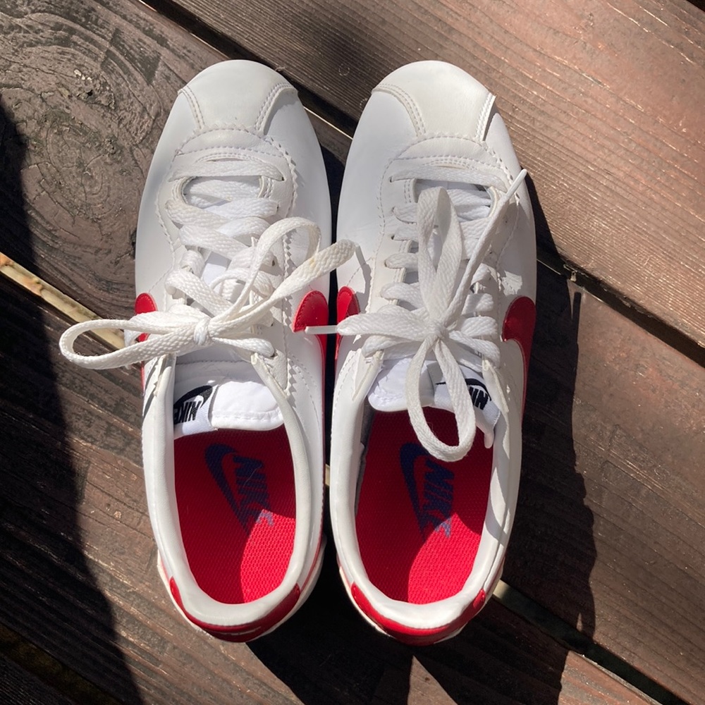Nike Cortez Tennis Shoes - red white and blue